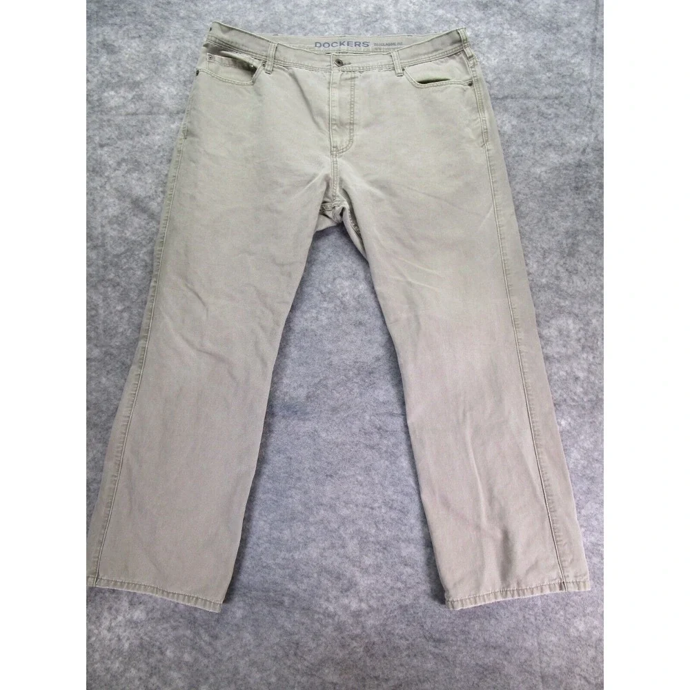 Dockers Pants Mens 40 X‎ 30 Beige Chino D3 Classic Fit Canvas